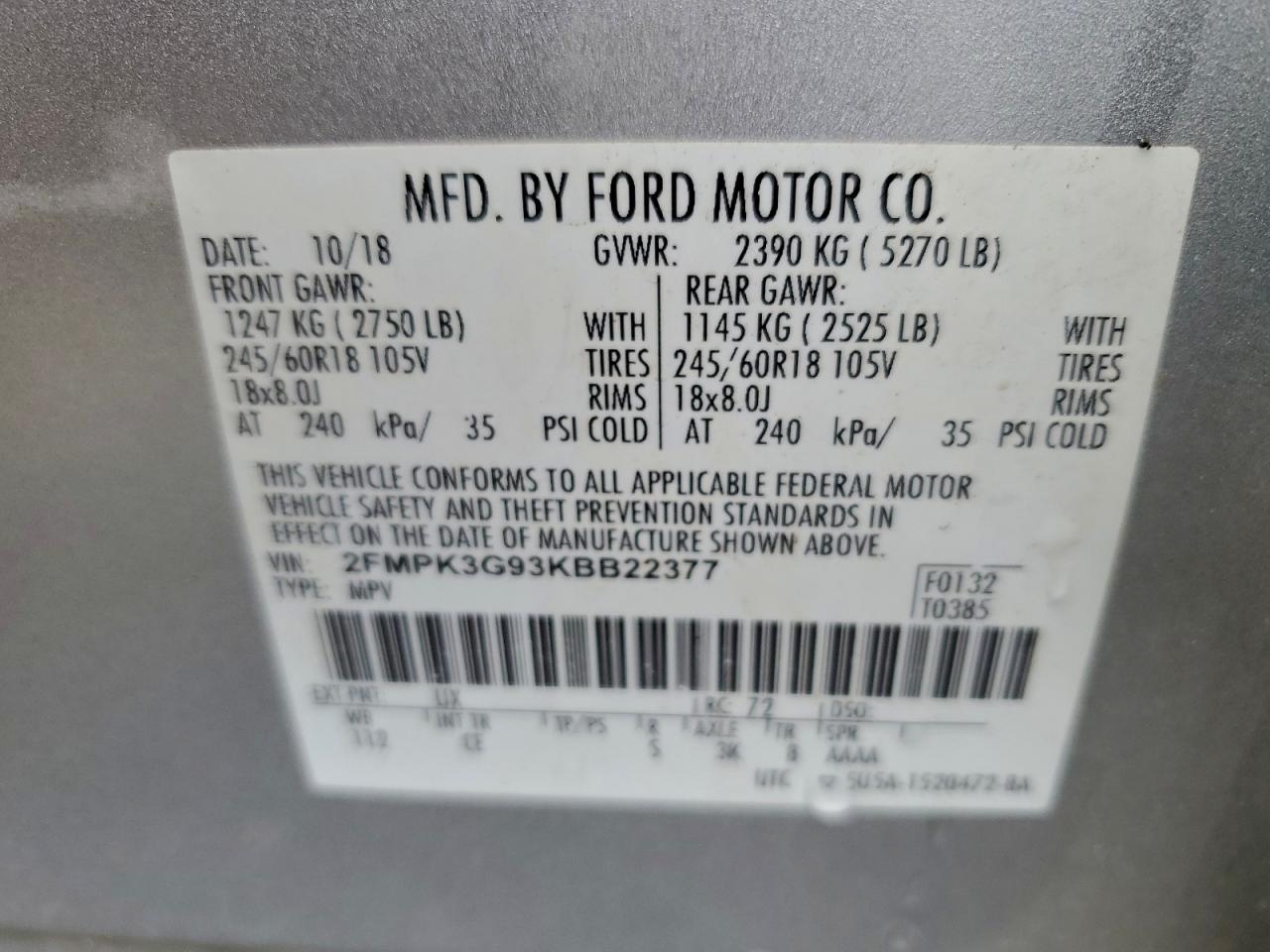 2019 FORD EDGE SE photo 13
