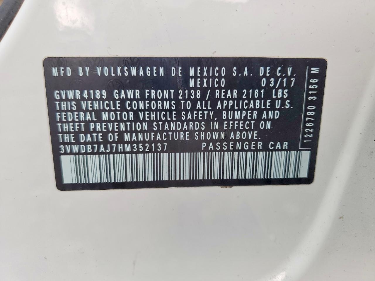2017 VOLKSWAGEN JETTA SE photo 12