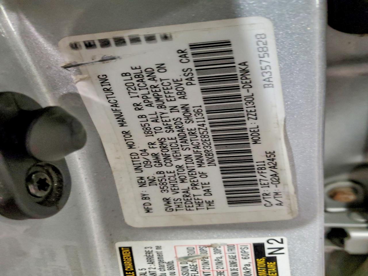 2005 TOYOTA COROLLA CE photo 12