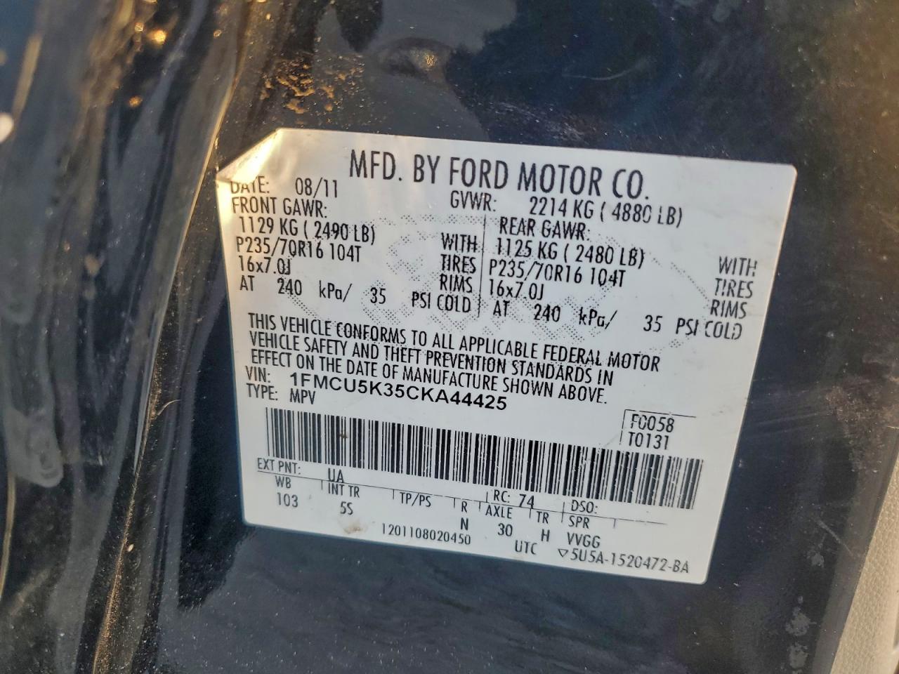 2012 FORD ESCAPE HYBRID photo 13