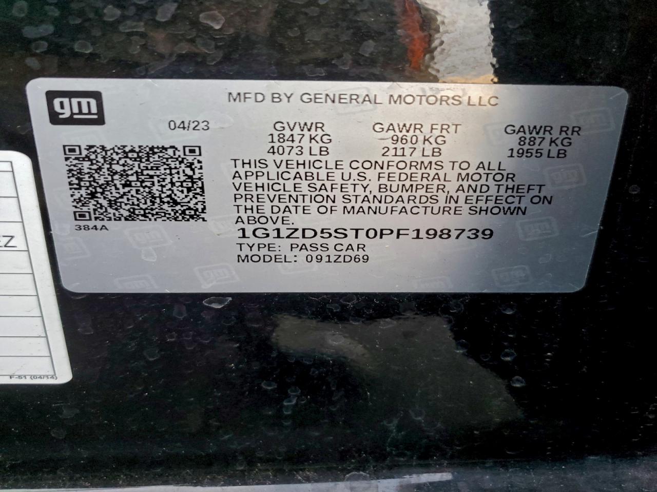 2023 CHEVROLET MALIBU LT photo 12