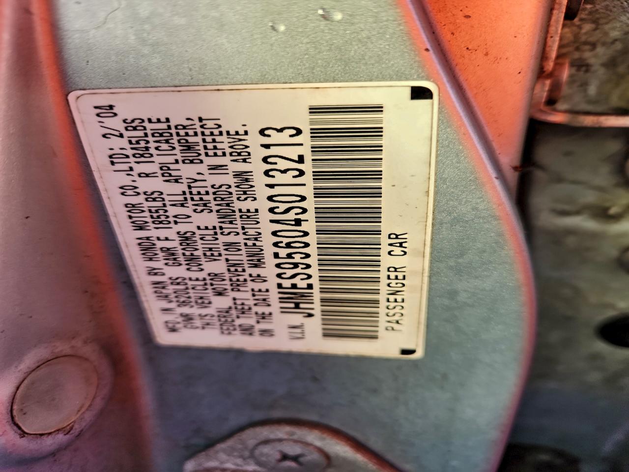 2004 HONDA CIVIC HYBRID photo 12