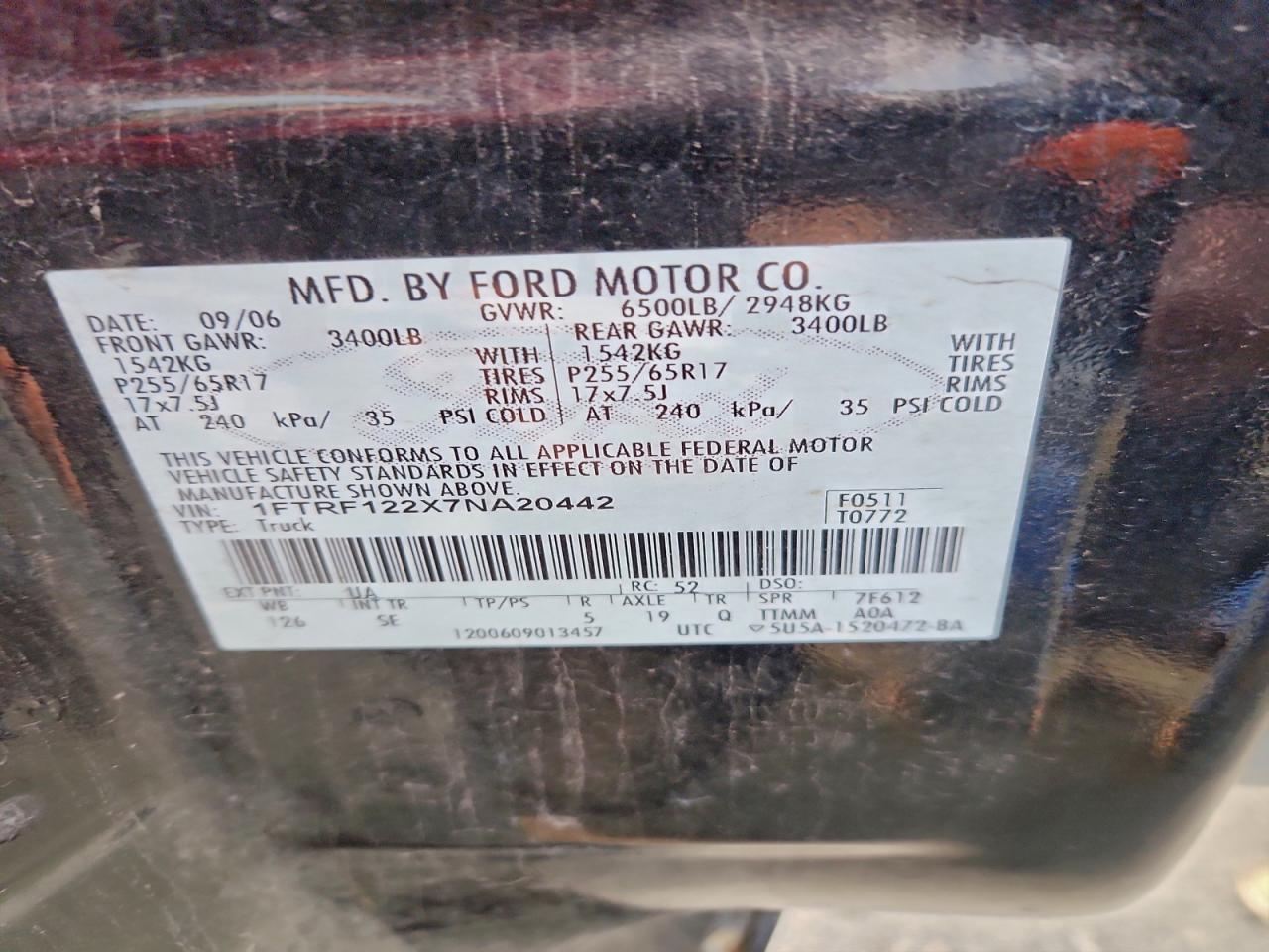 2007 FORD F150 photo 12