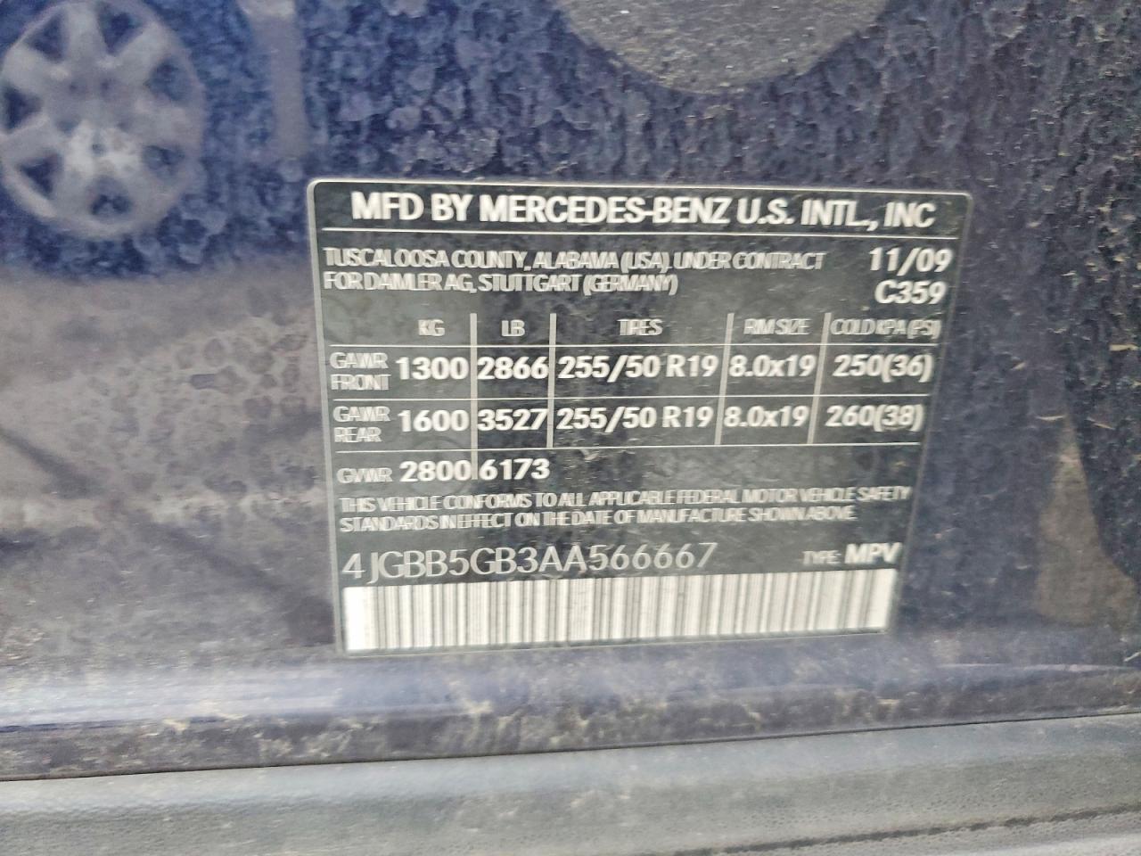 2010 MERCEDES-BENZ ML 350 photo 13