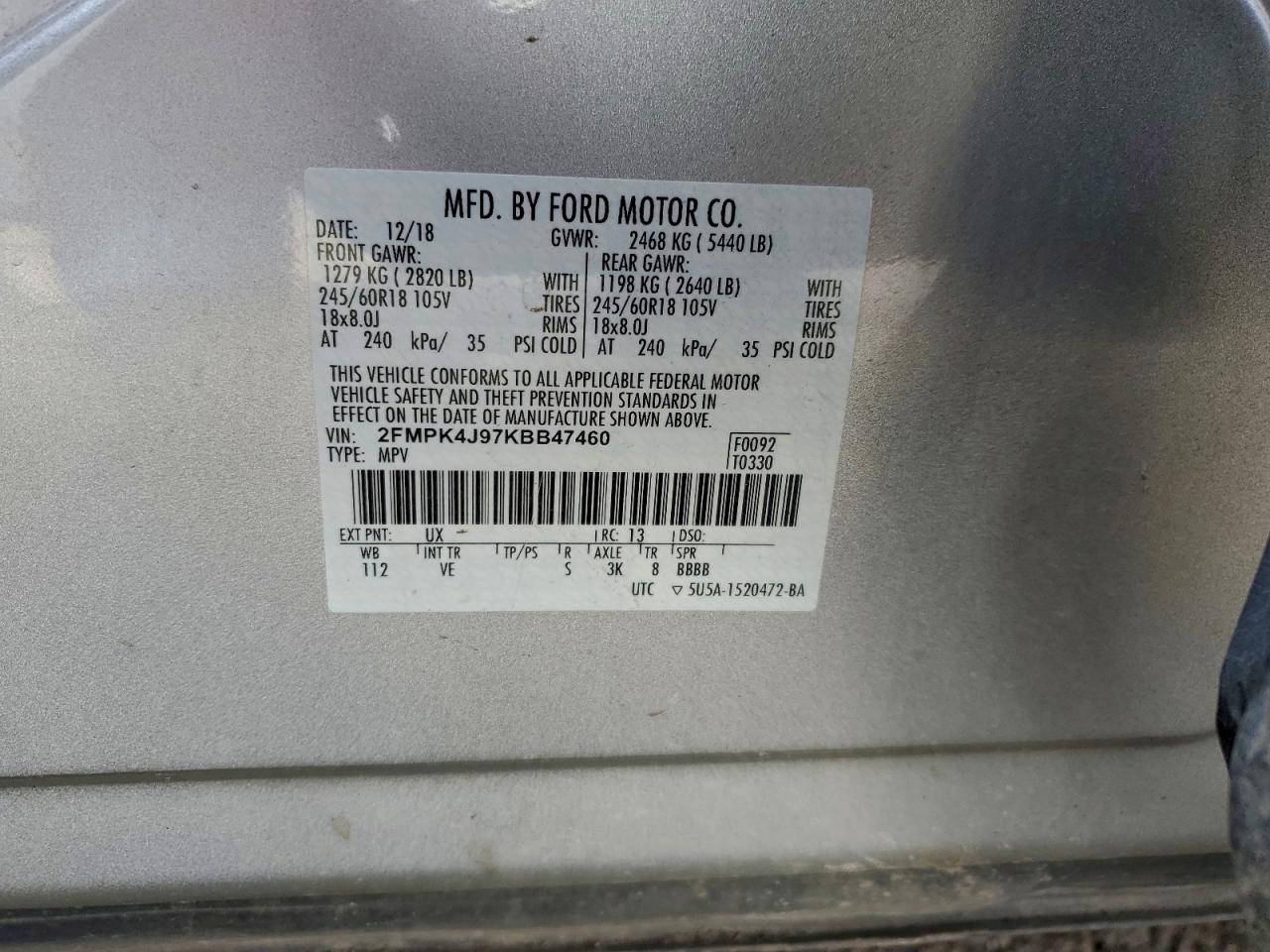 2019 FORD EDGE SEL photo 13