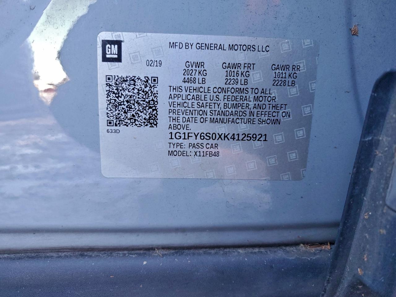 2019 CHEVROLET BOLT EV LT photo 12