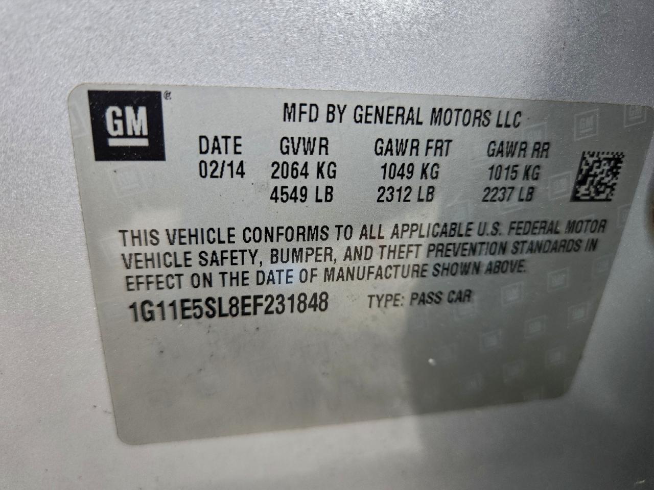2014 CHEVROLET MALIBU 2LT photo 12