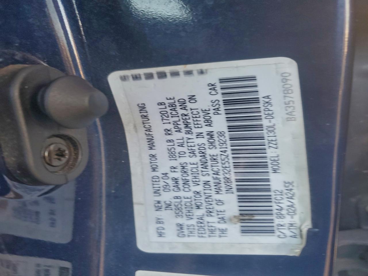2005 TOYOTA COROLLA CE photo 12