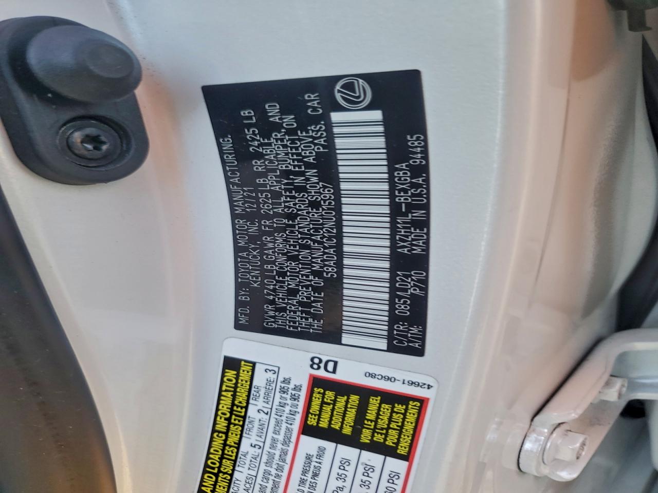 2022 LEXUS ES 300H BASE photo 13