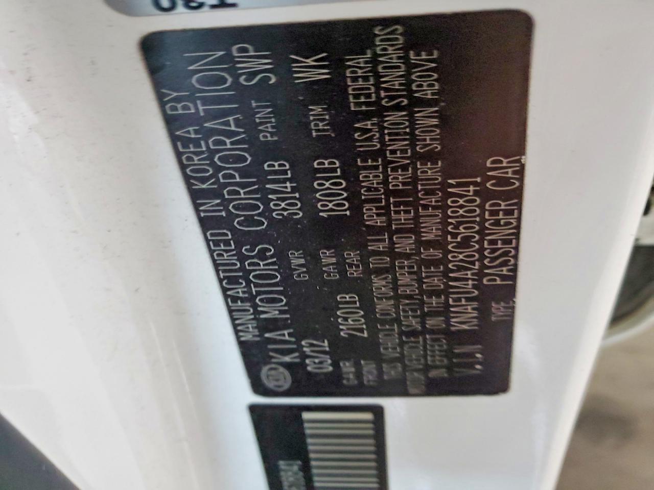 2012 KIA FORTE EX photo 12