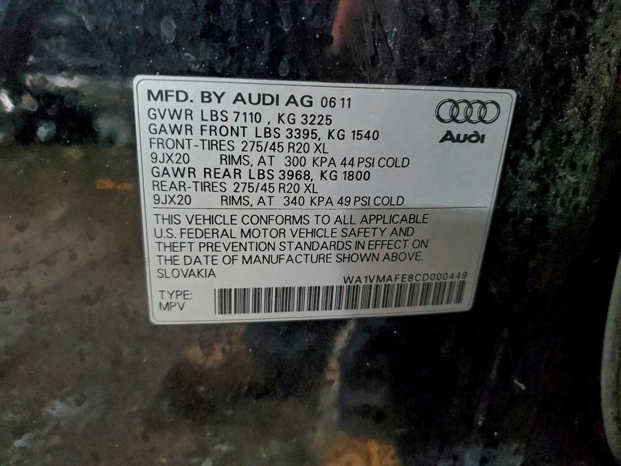 2012 AUDI Q7 PRESTIGE photo 14