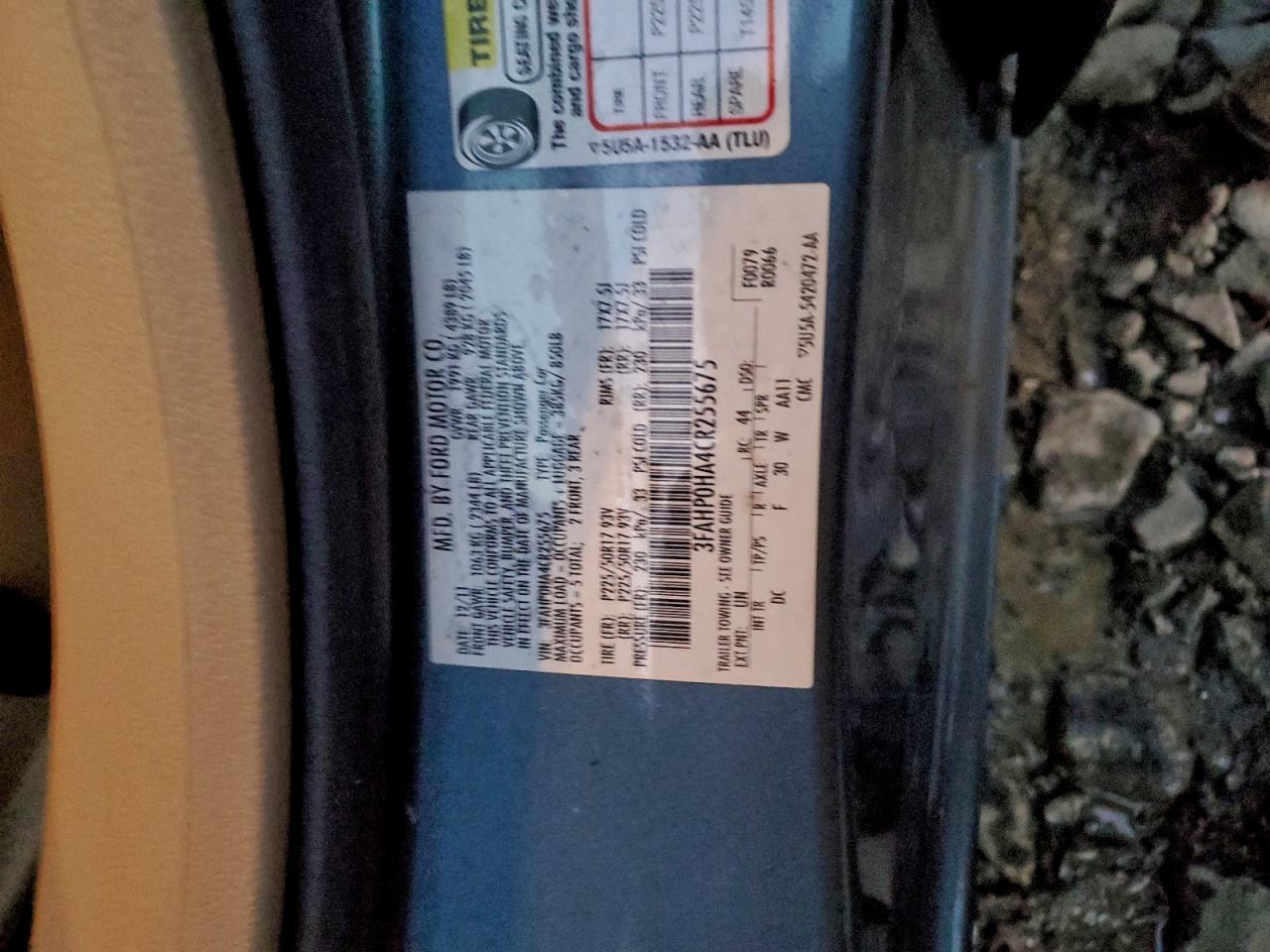 2012 FORD FUSION SE photo 12