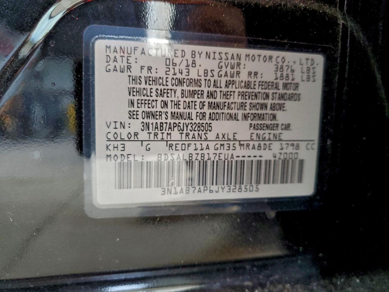2018 NISSAN SENTRA S photo 12