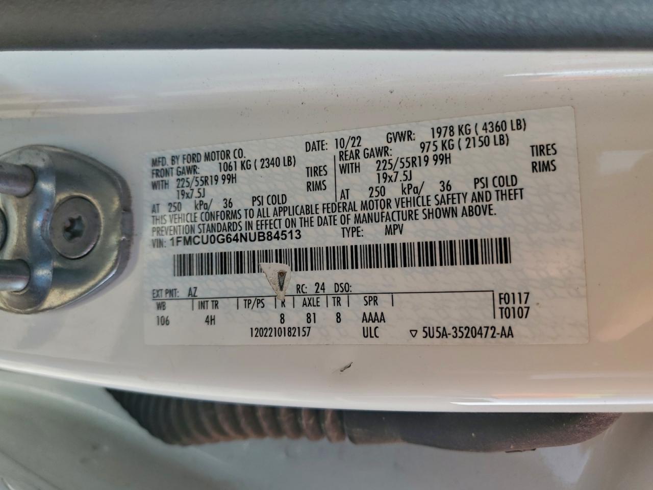 2022 FORD ESCAPE SE photo 13