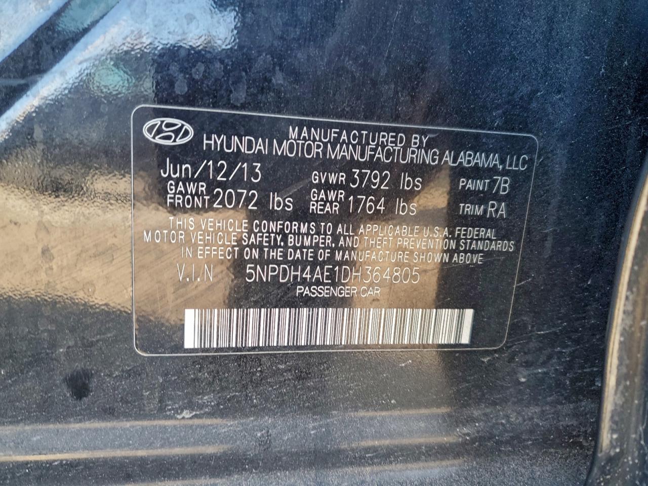 2013 HYUNDAI ELANTRA GLS photo 12