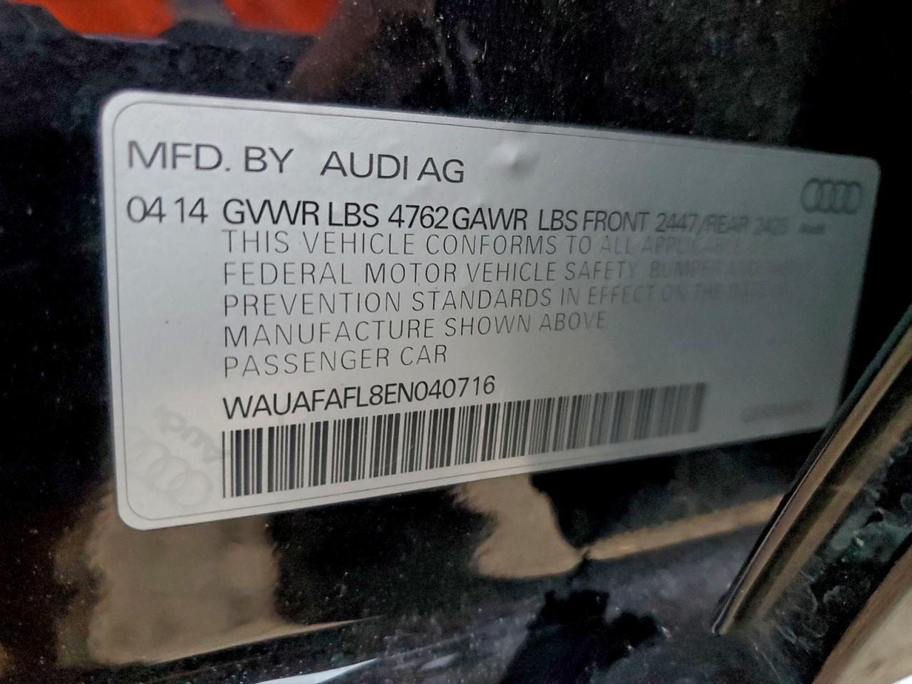 2014 AUDI A4 PREMIUM photo 12