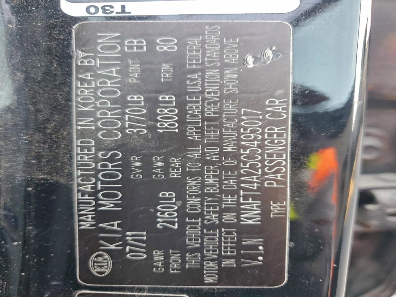 2012 KIA FORTE LX photo 12