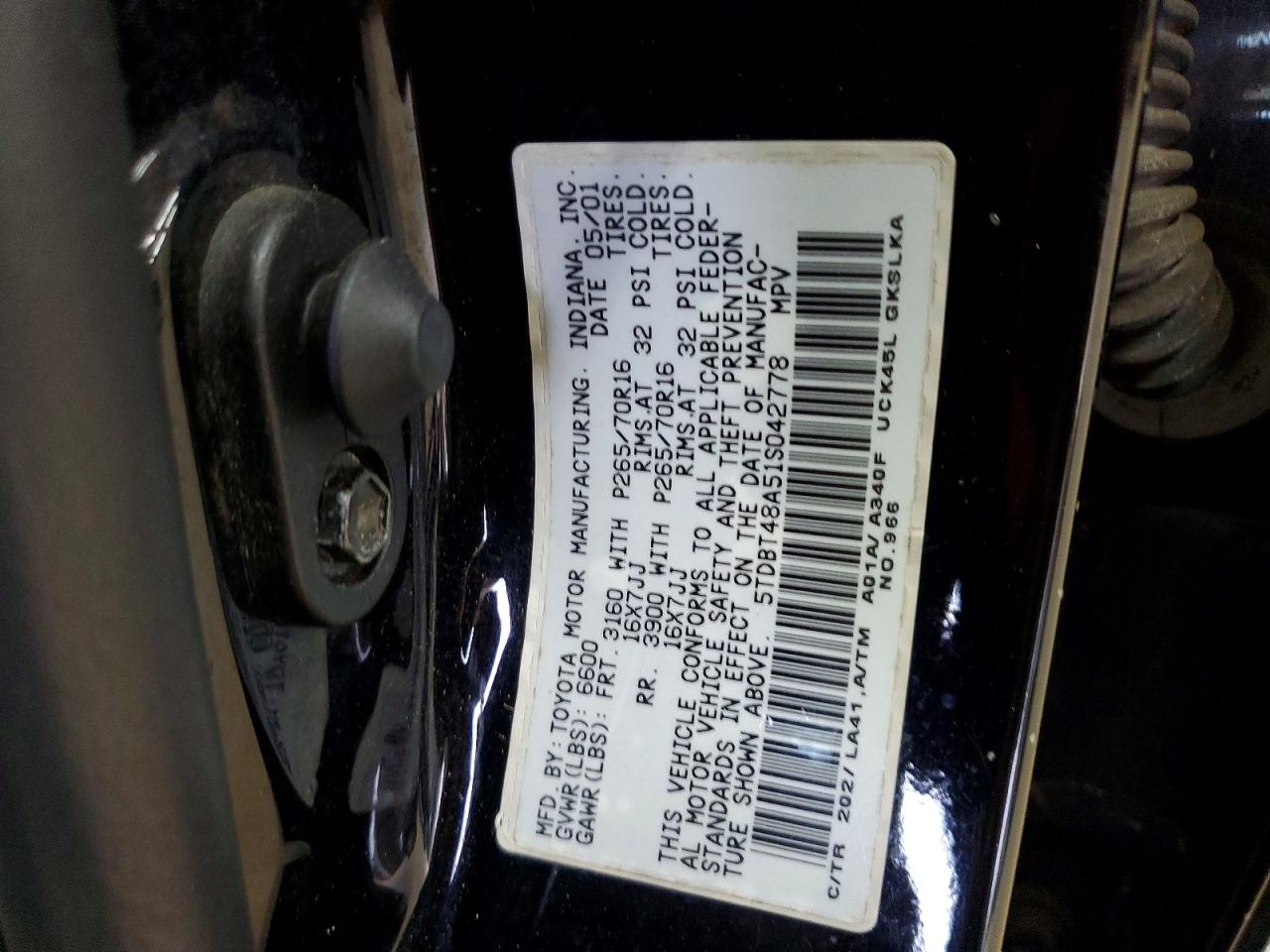 2001 TOYOTA SEQUOIA LIMITED photo 13