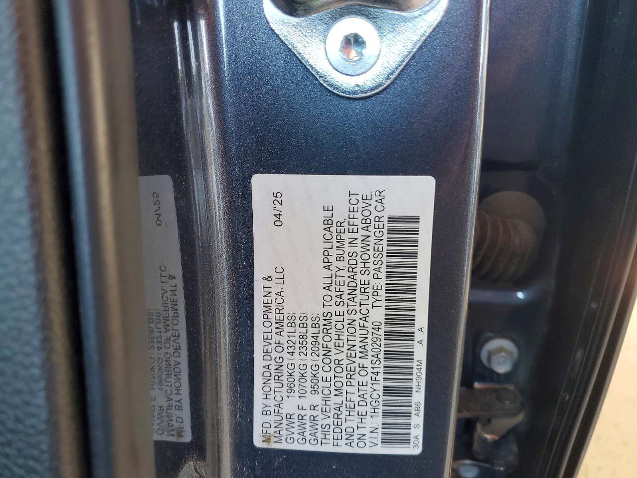 2025 HONDA ACCORD SE photo 23