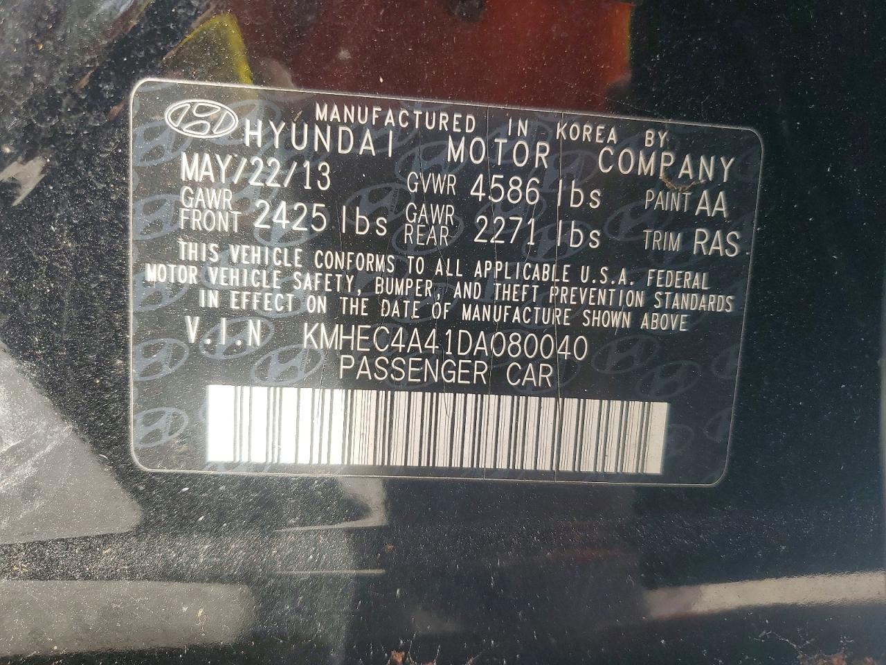 2013 HYUNDAI SONATA HYBRID photo 12