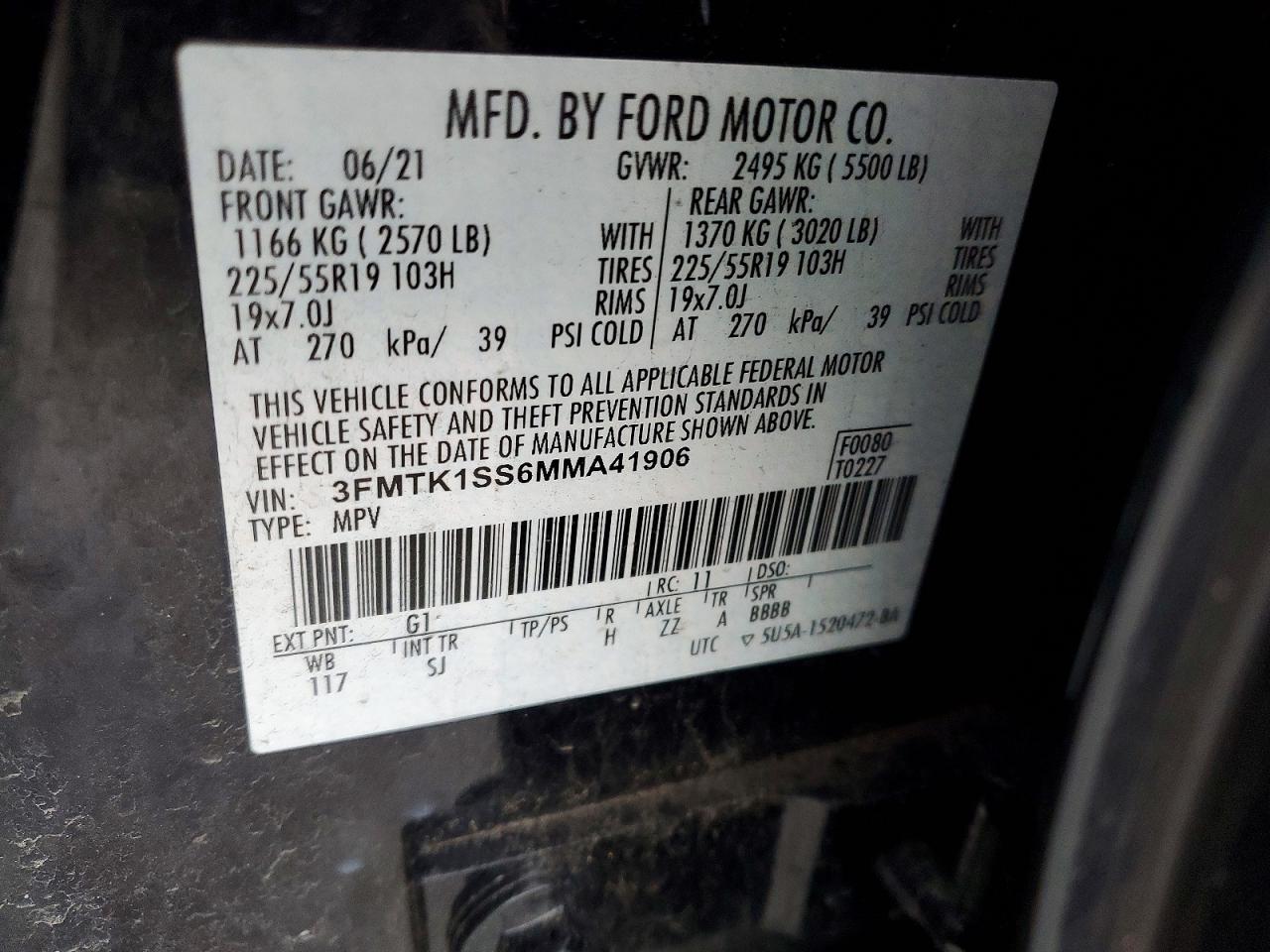 2021 FORD MUSTANG MACH-E SELECT photo 14