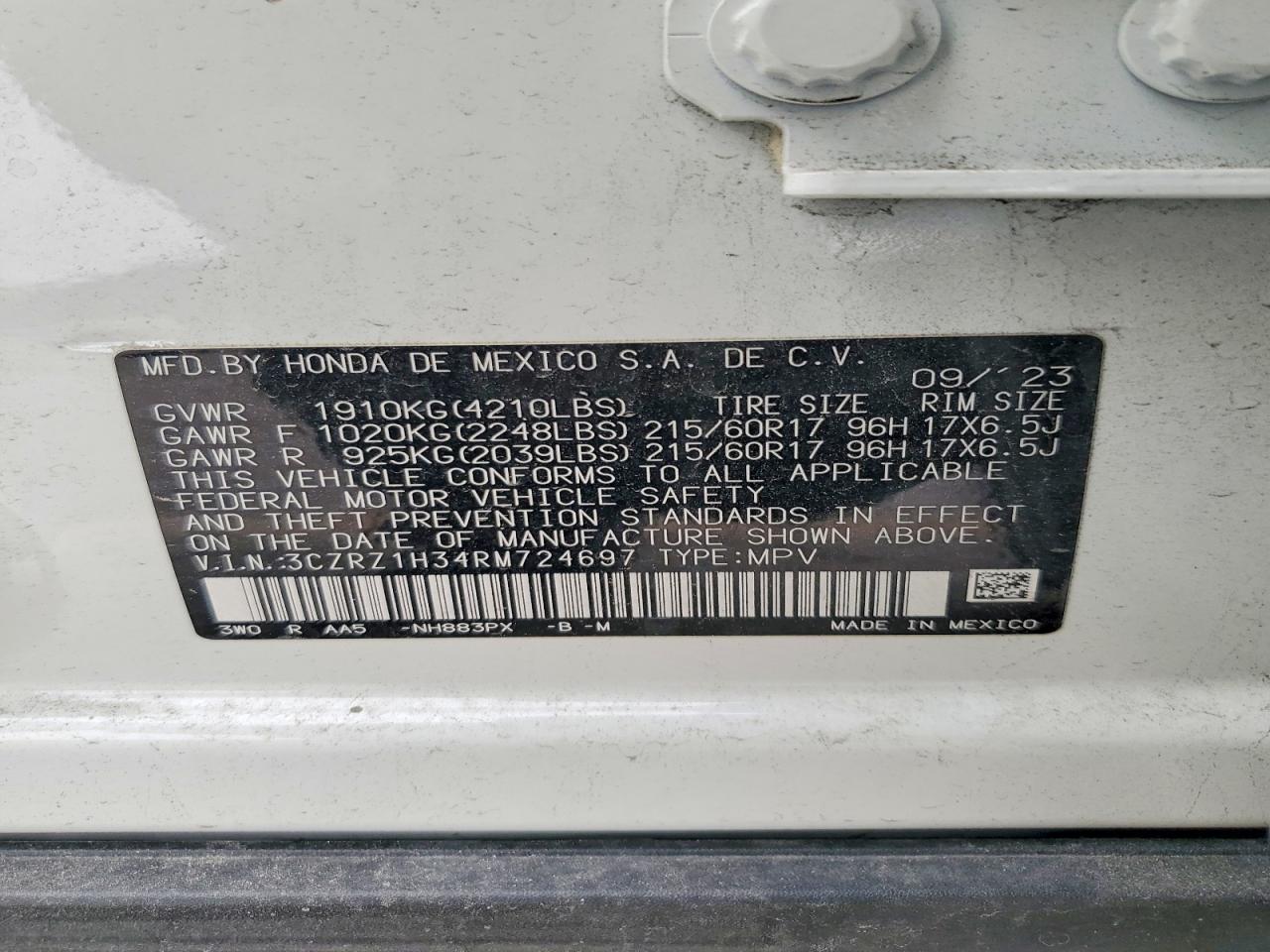 2024 HONDA HR-V LX photo 14