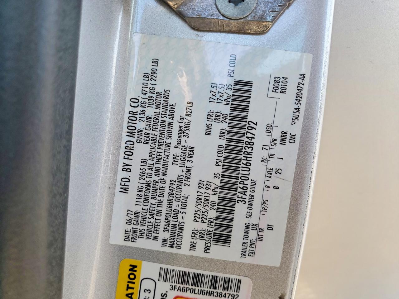 2017 FORD FUSION SE HYBRID photo 13