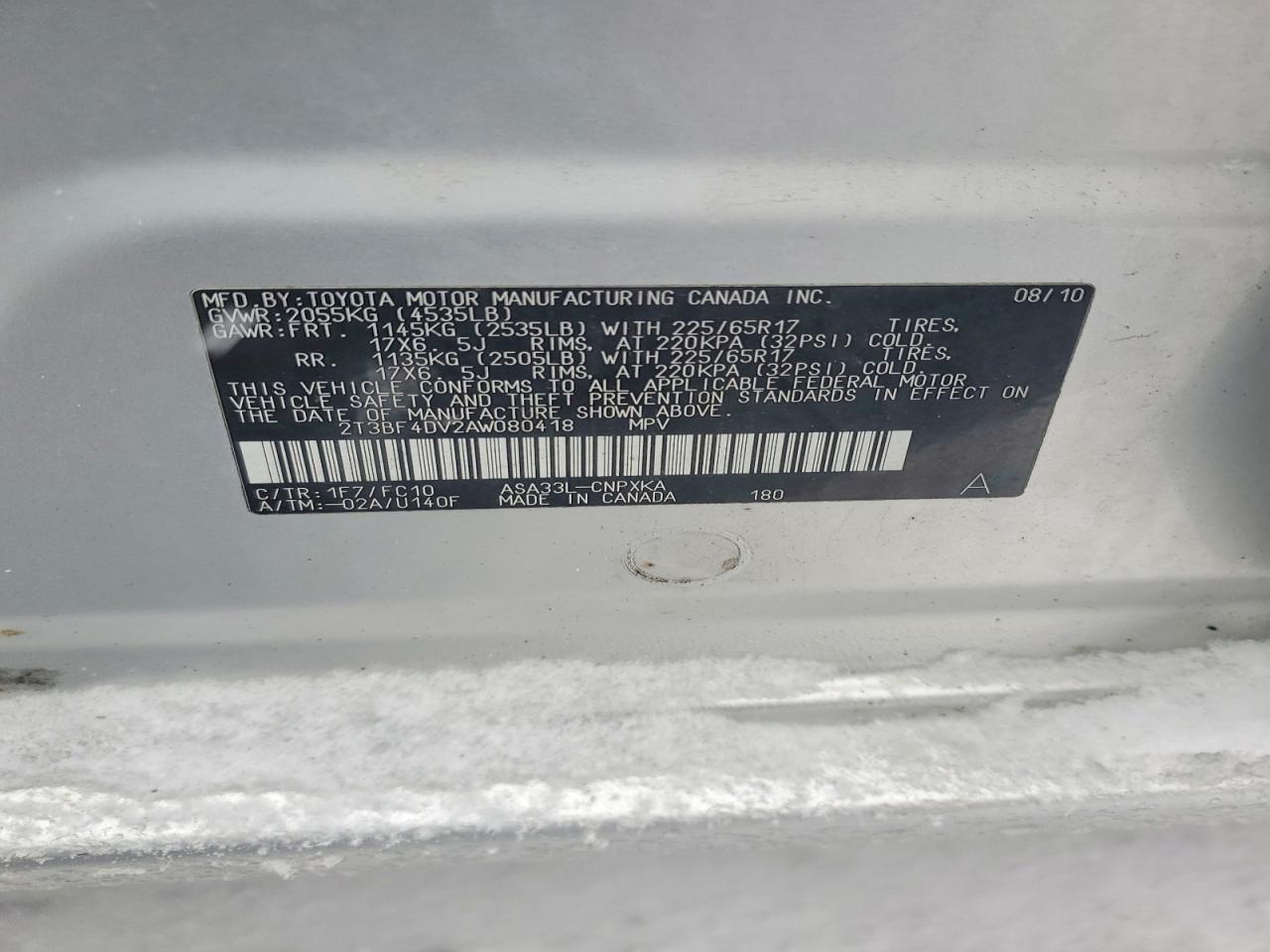 2010 TOYOTA RAV4 photo 13
