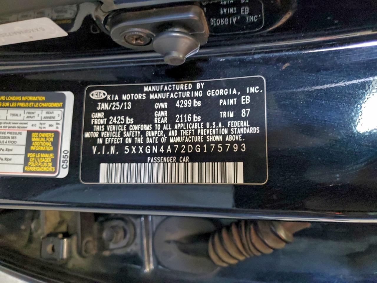 2013 KIA OPTIMA EX photo 12