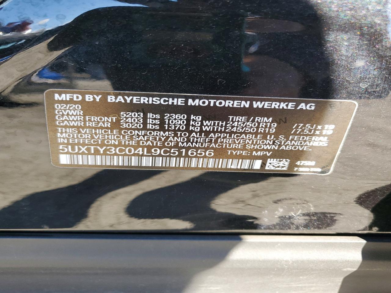 2020 BMW X3 SDRIVE30I photo 13