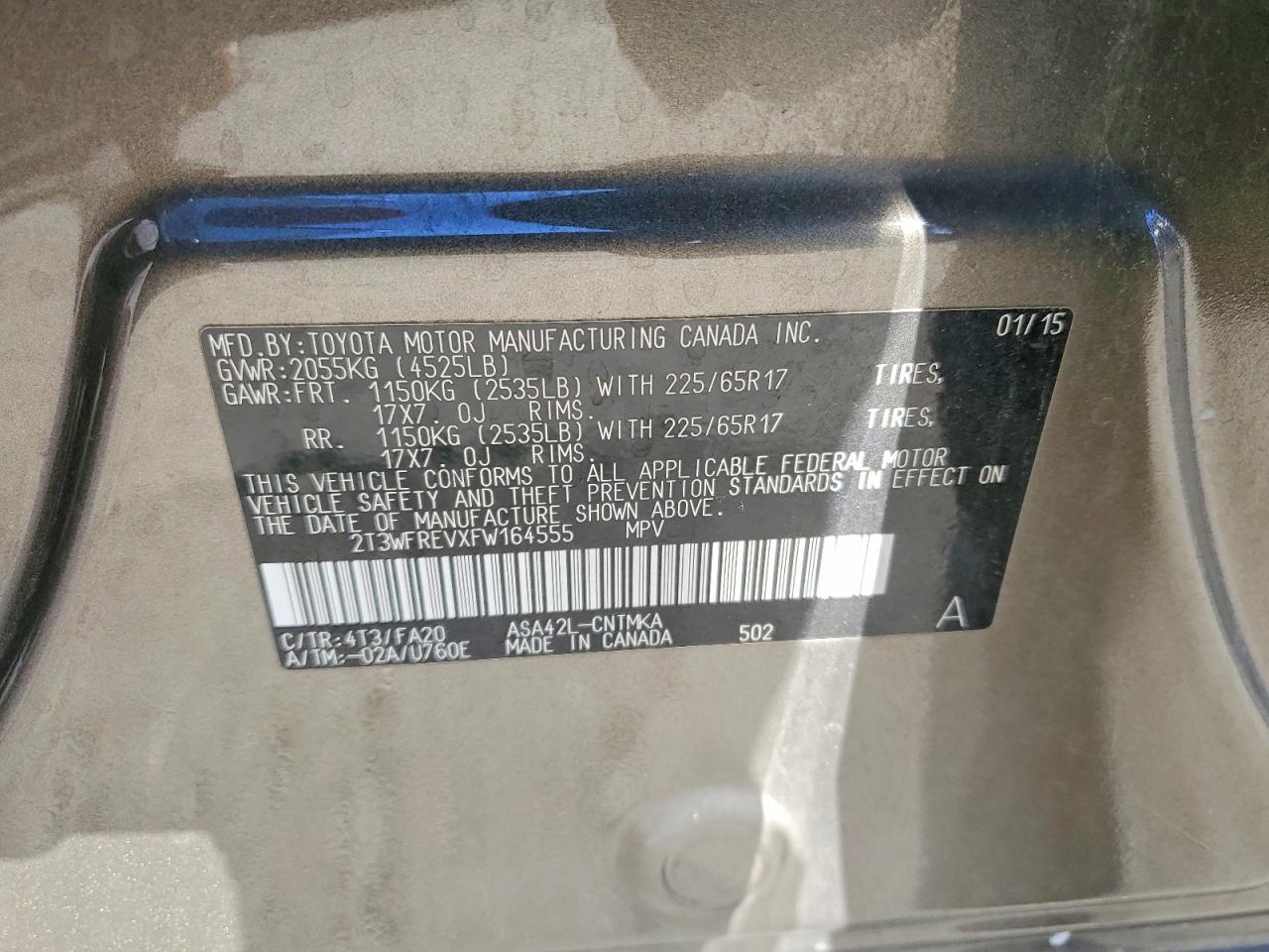 2015 TOYOTA RAV4 XLE photo 13