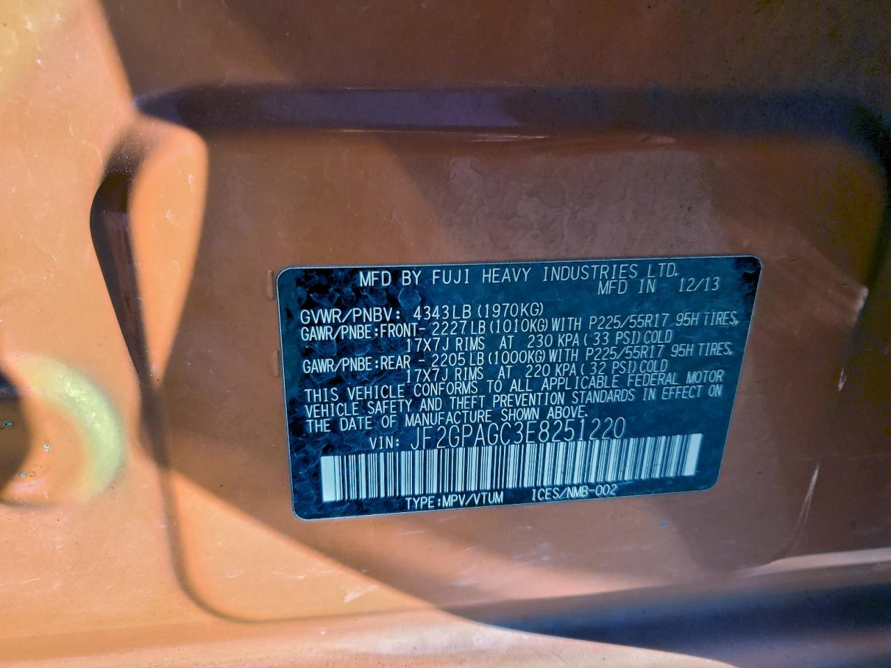 2014 SUBARU XV CROSSTREK 2.0 LIMITED photo 12