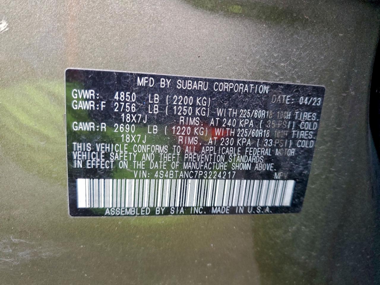 2023 SUBARU OUTBACK LIMITED photo 13