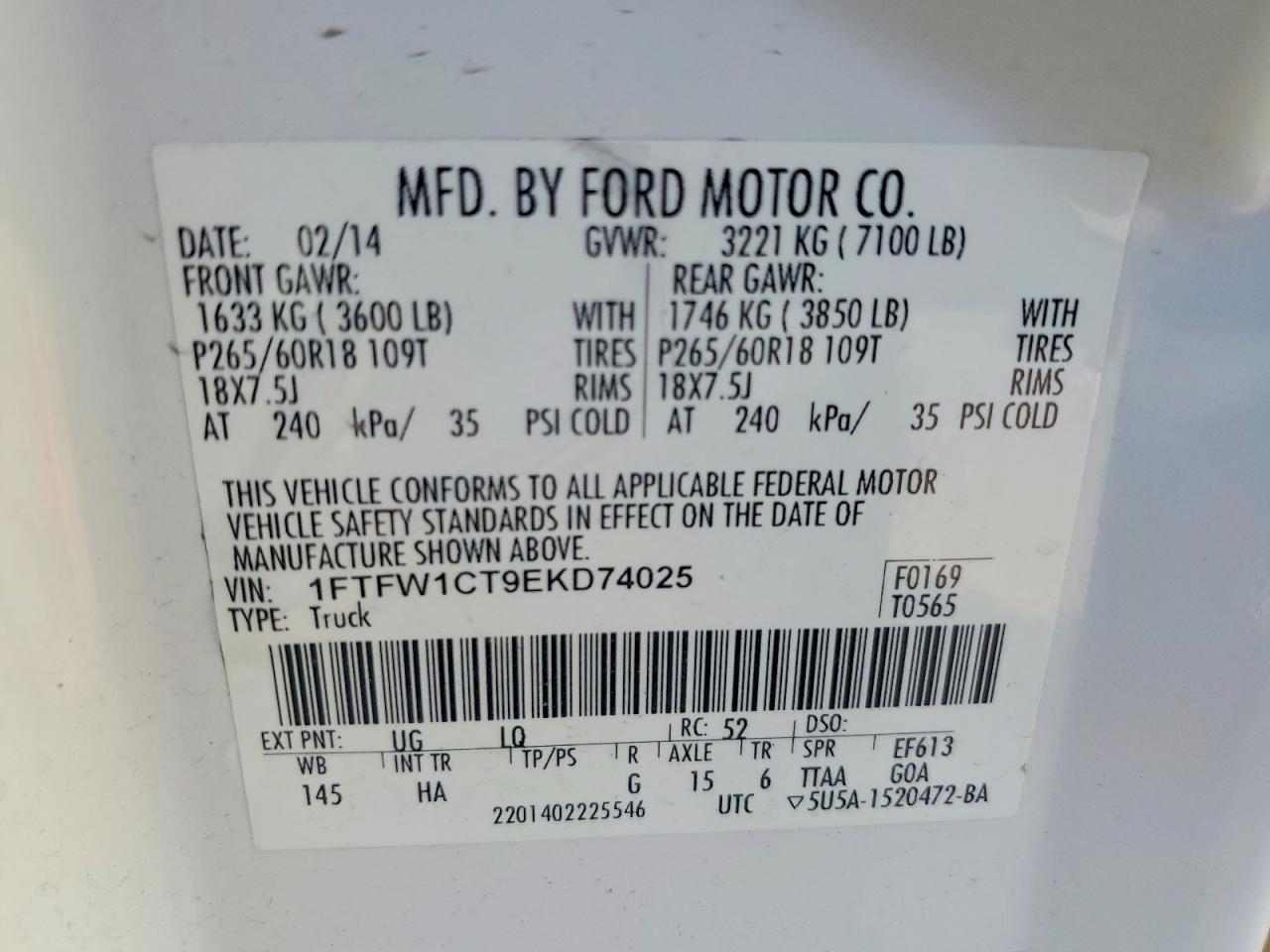2014 FORD F150 SUPERCREW photo 12