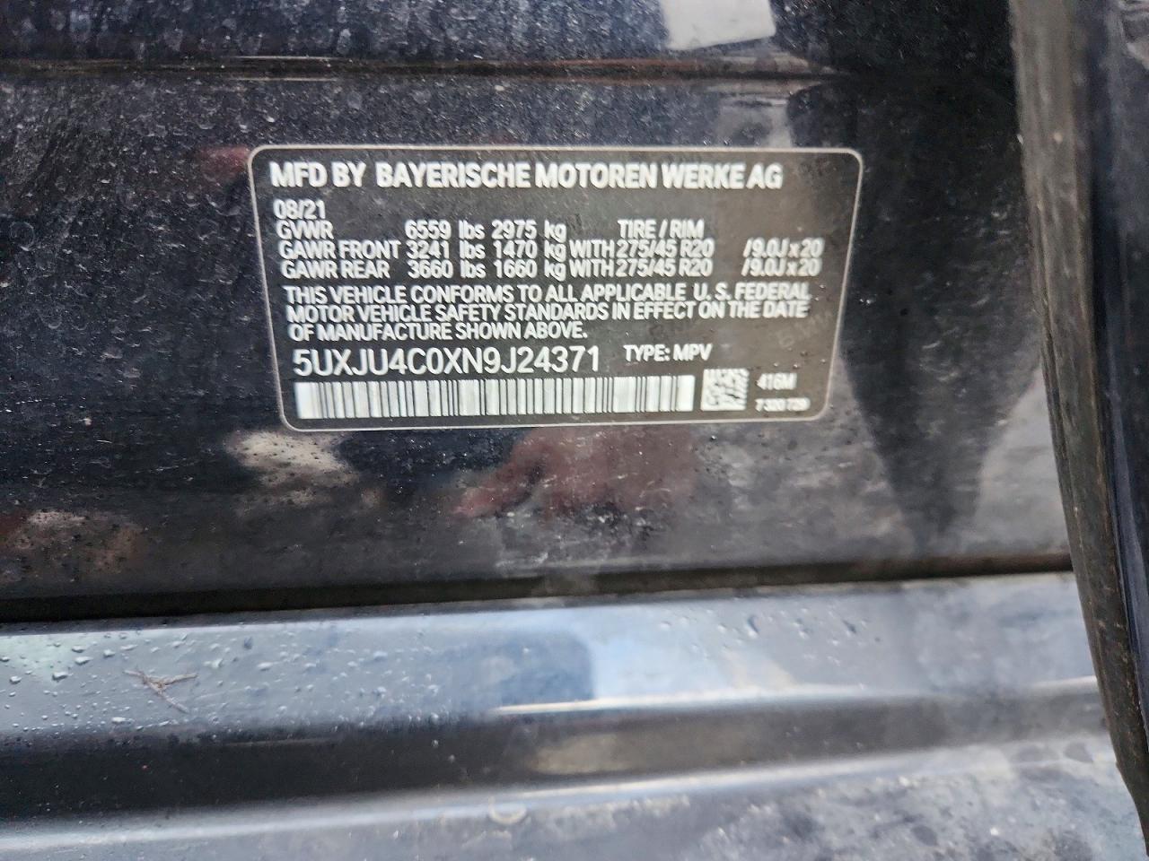 2022 BMW X5 M50I photo 12