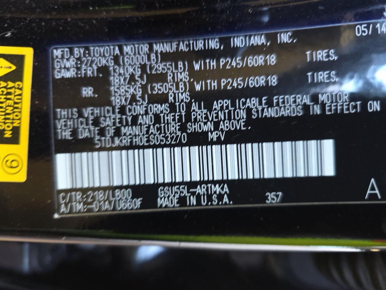 2014 TOYOTA HIGHLANDER XLE photo 10