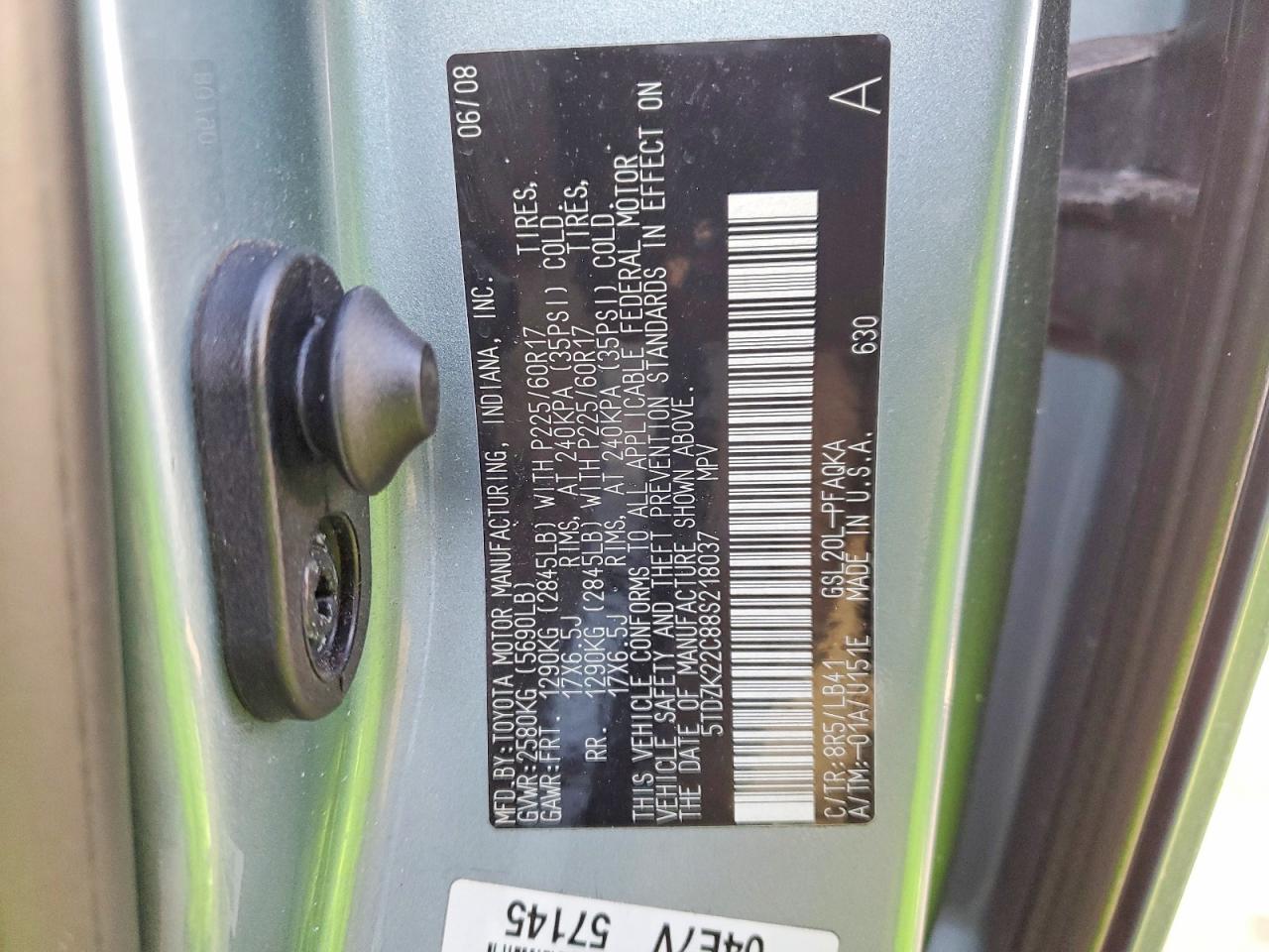 2008 TOYOTA SIENNA XLE photo 13