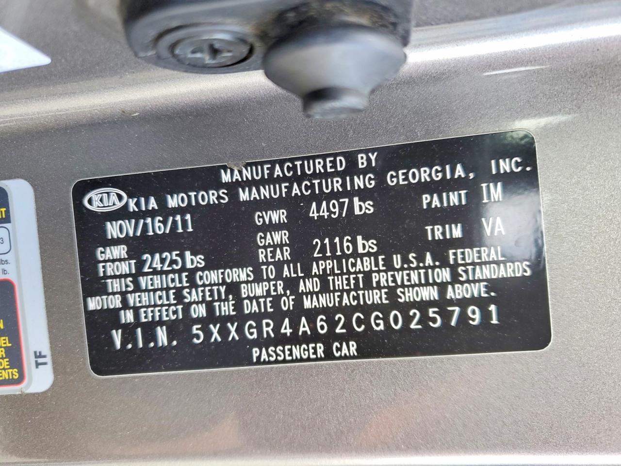 2012 KIA OPTIMA SX photo 12