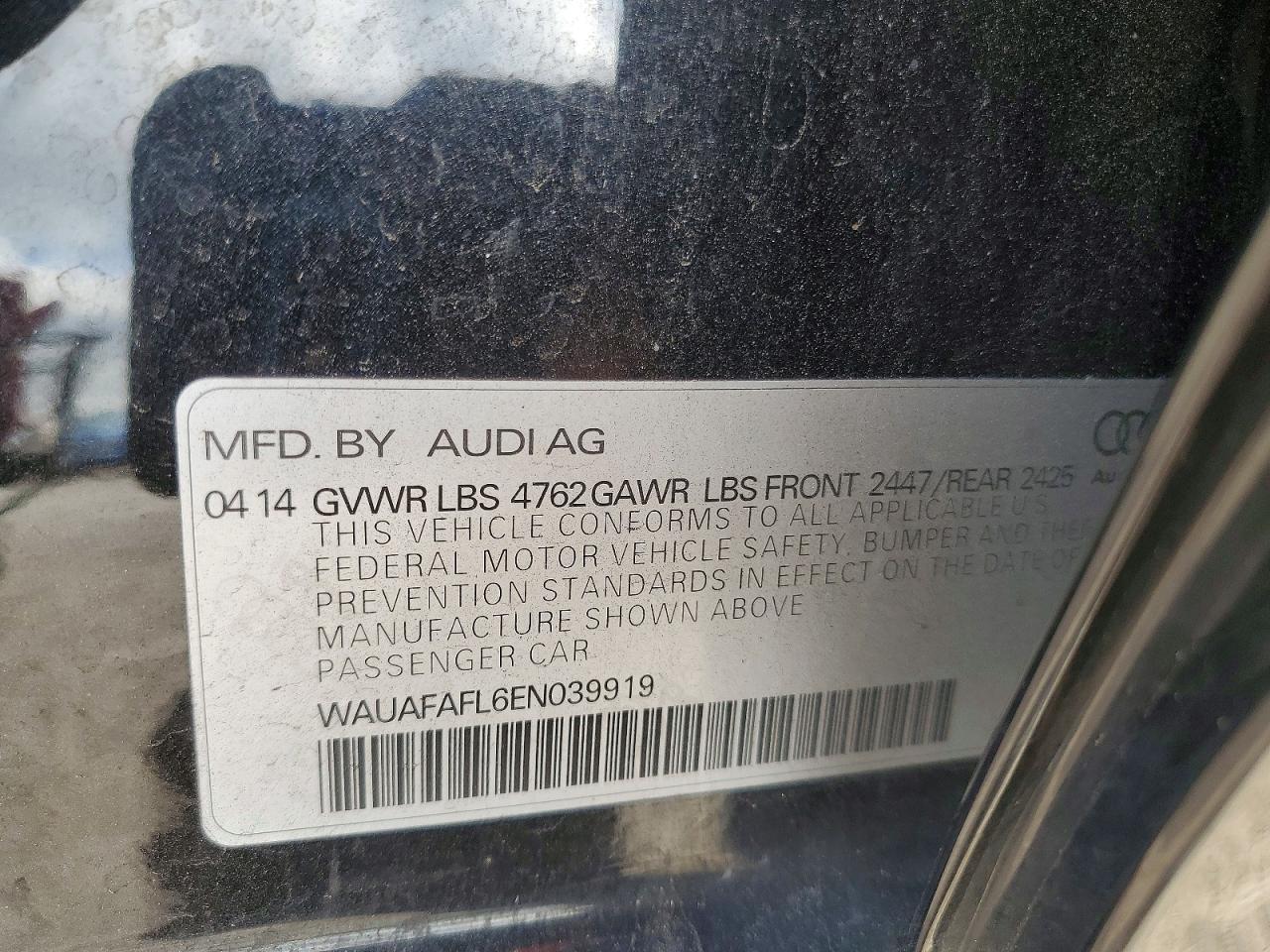2014 AUDI A4 PREMIUM photo 12