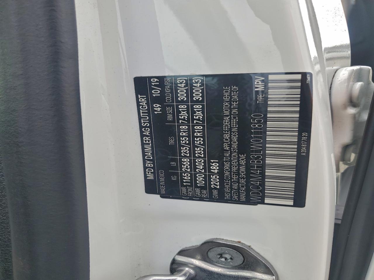 2020 MERCEDES-BENZ GLB 250 4MATIC photo 13