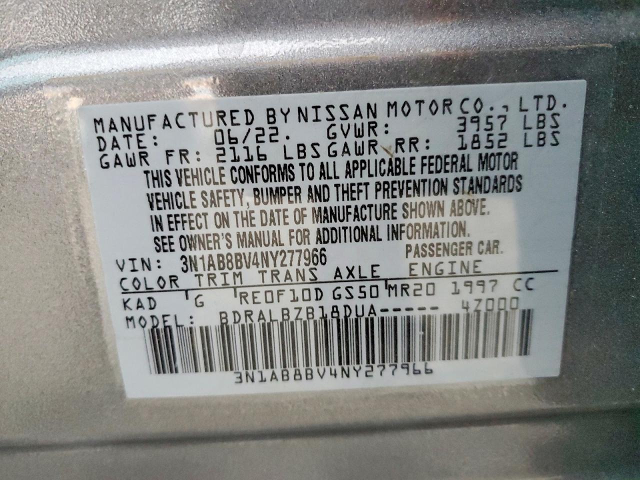 2022 NISSAN SENTRA S photo 13