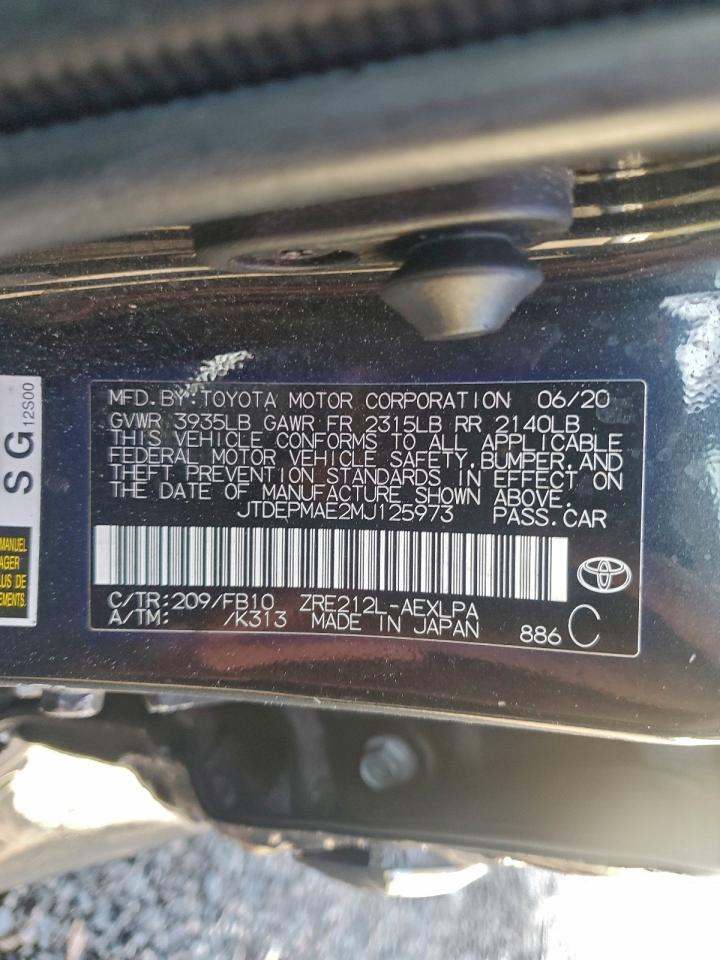 2021 TOYOTA COROLLA LE photo 12