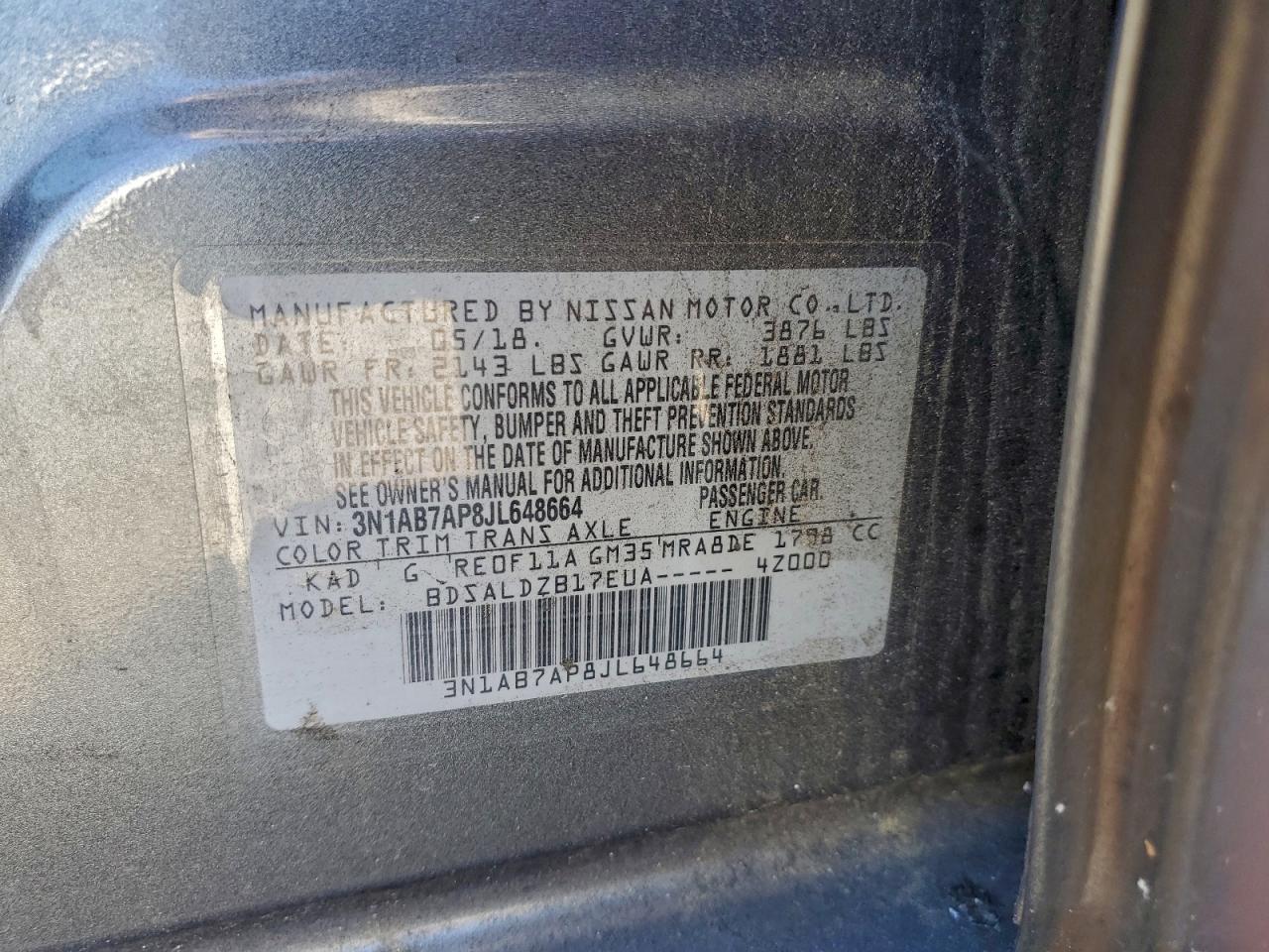 2018 NISSAN SENTRA S photo 23