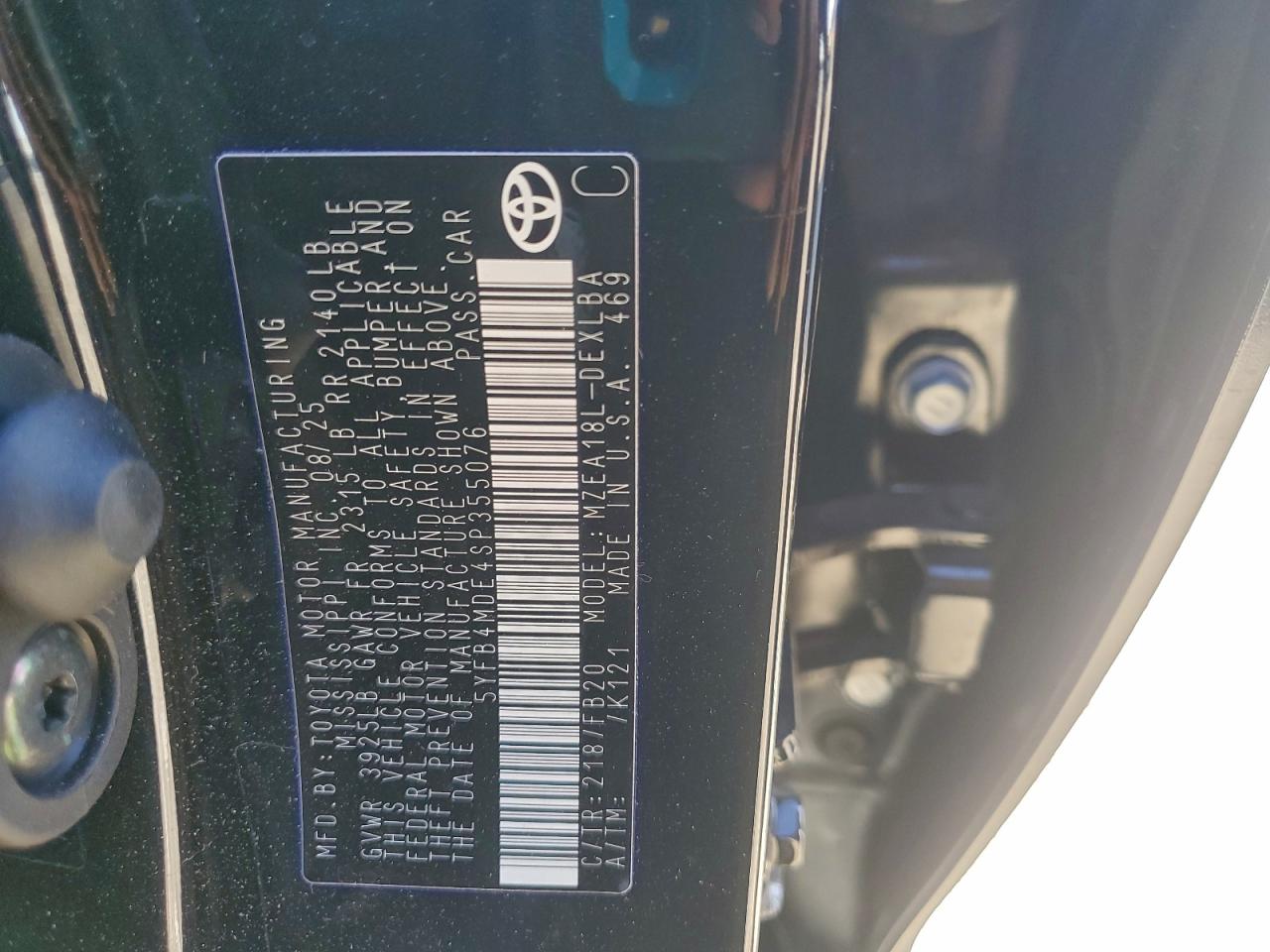 2025 TOYOTA COROLLA LE photo 12