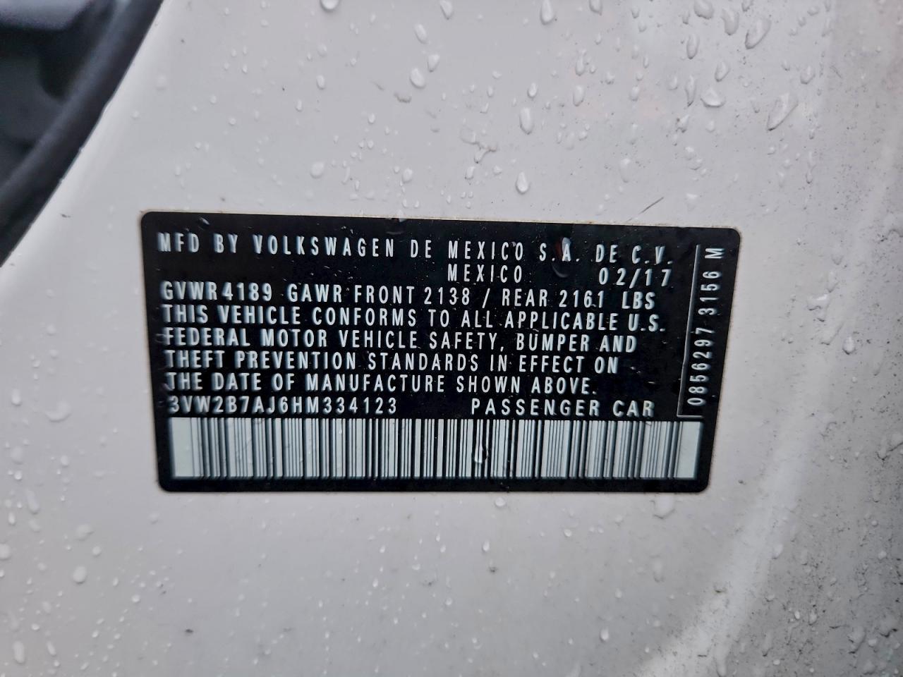 2017 VOLKSWAGEN JETTA S photo 12
