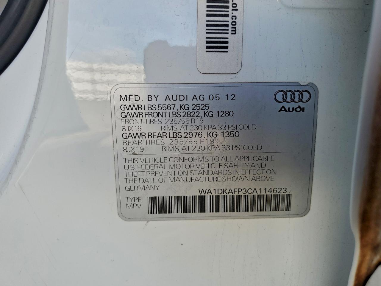 2012 AUDI Q5 PREMIUM PLUS photo 13