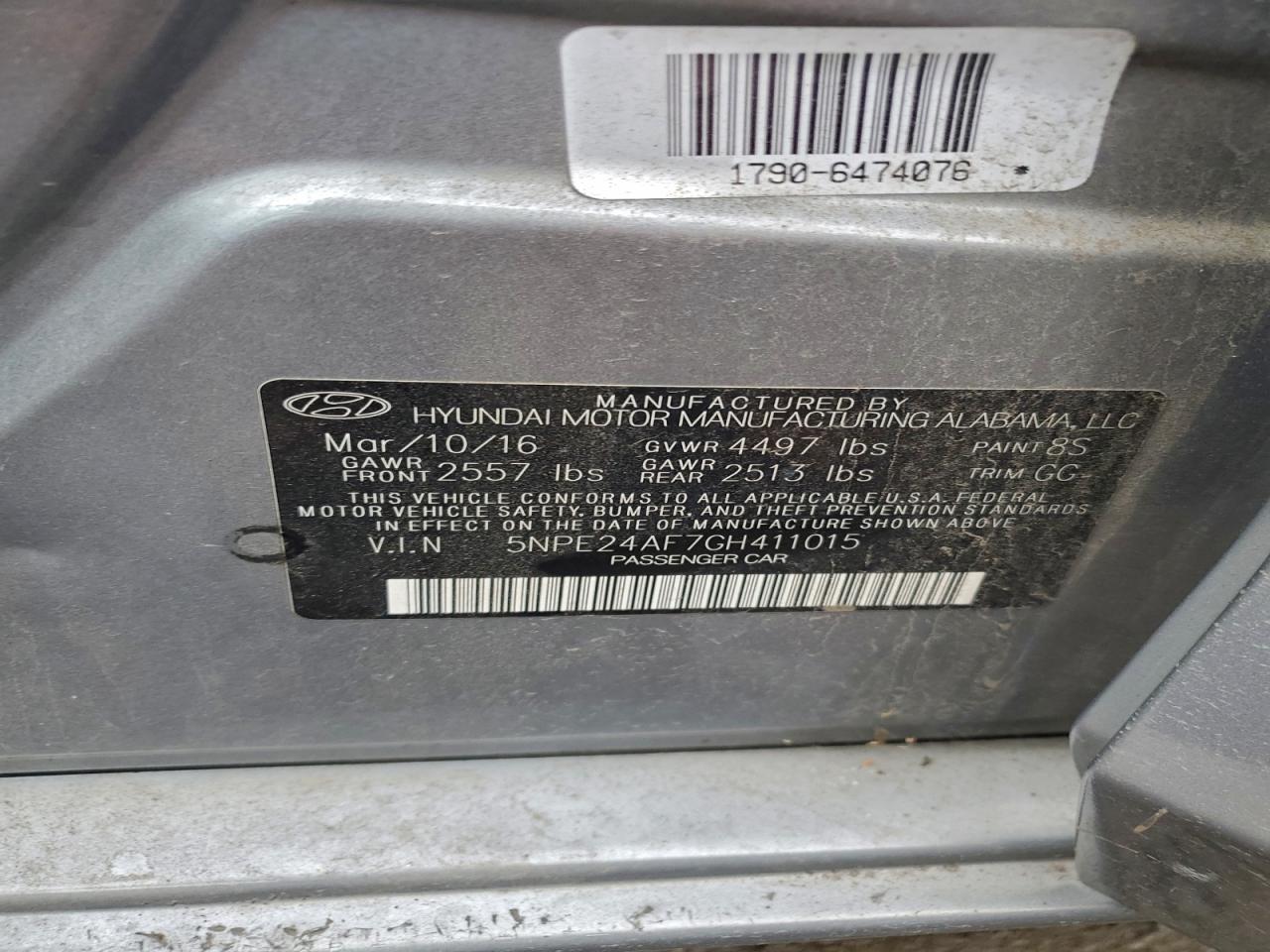 2016 HYUNDAI SONATA SE photo 12