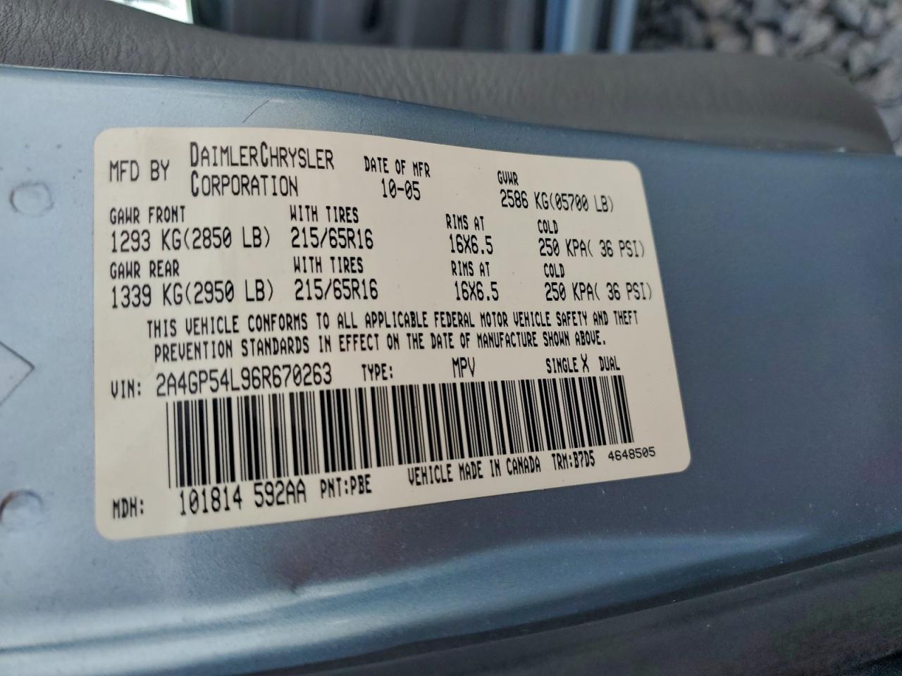 2006 CHRYSLER TOWN & COUNTRY TOURING photo 13