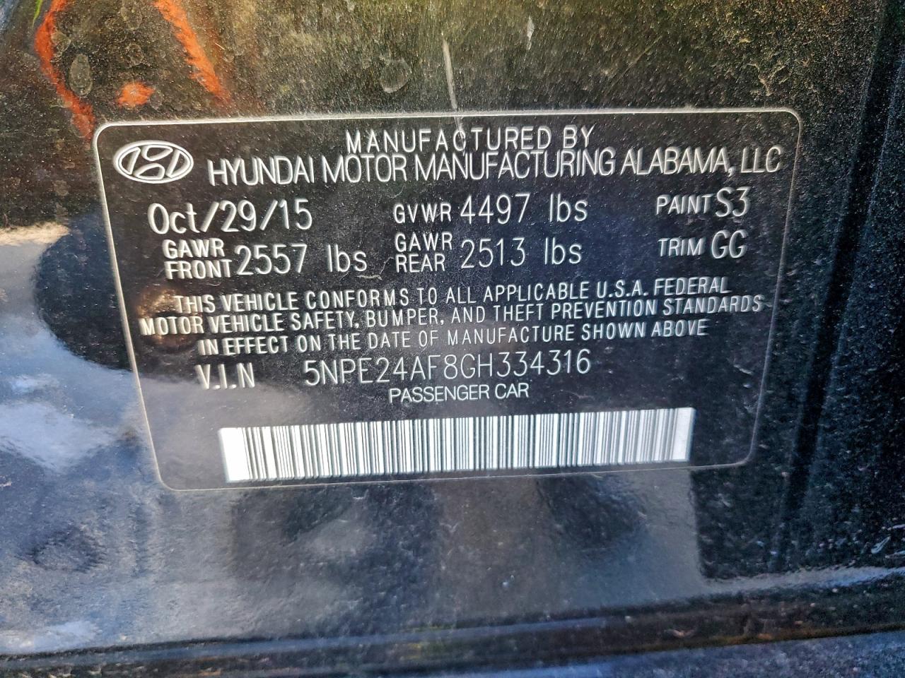 2016 HYUNDAI SONATA SE photo 34