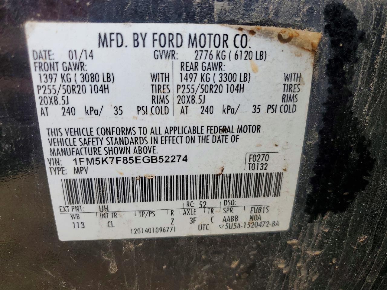 2014 FORD EXPLORER LIMITED photo 13